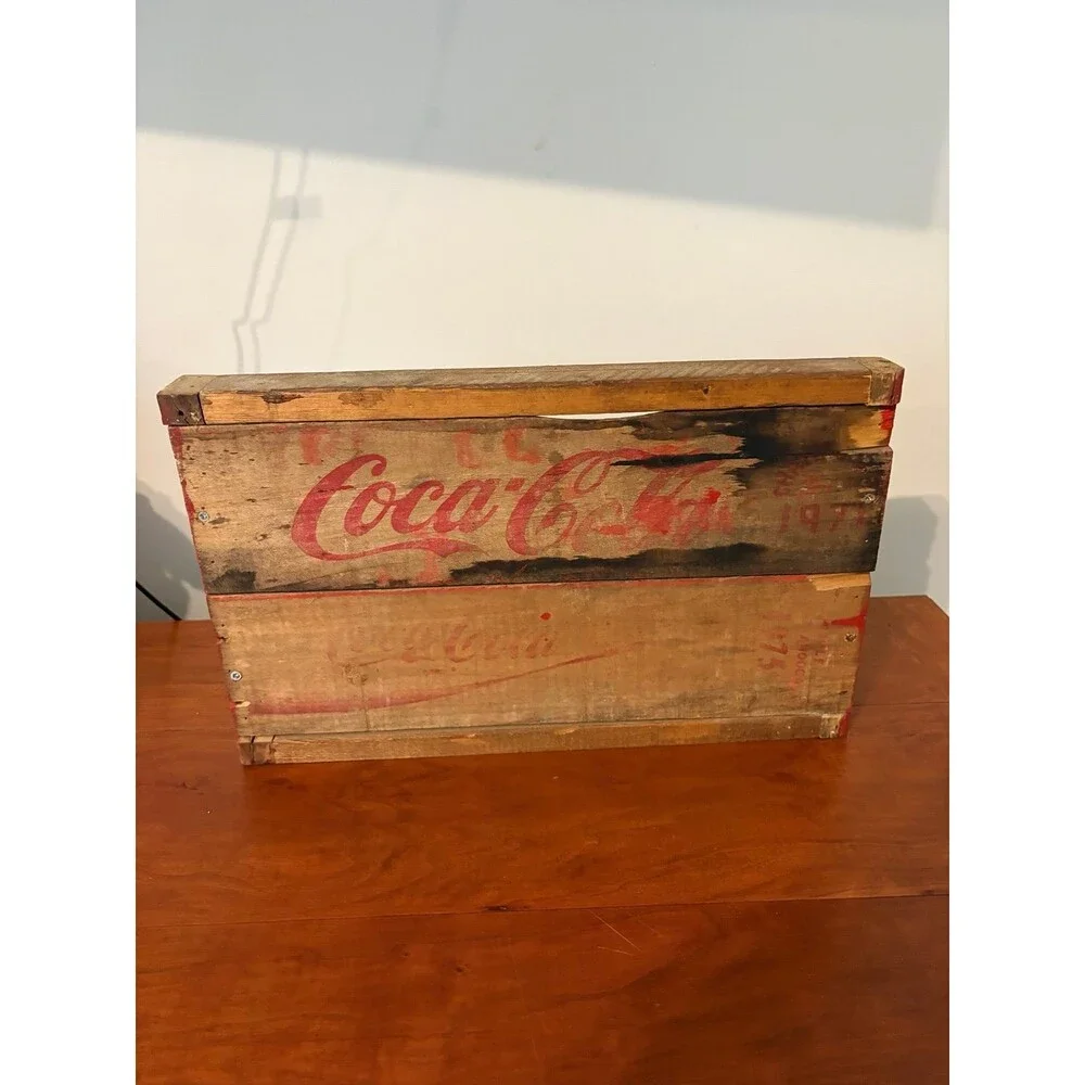 1971 Coca-Cola Wooden Serving Tray Rustic Reclaimed Coke Crate
